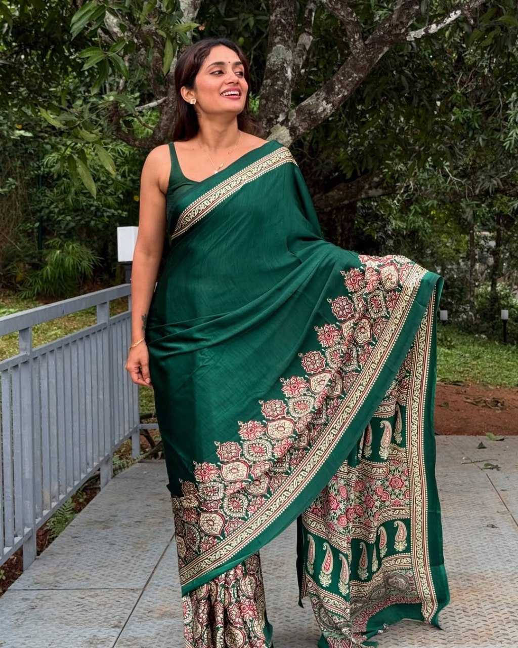 Crepe Silk Ready To Wear Saree in Black