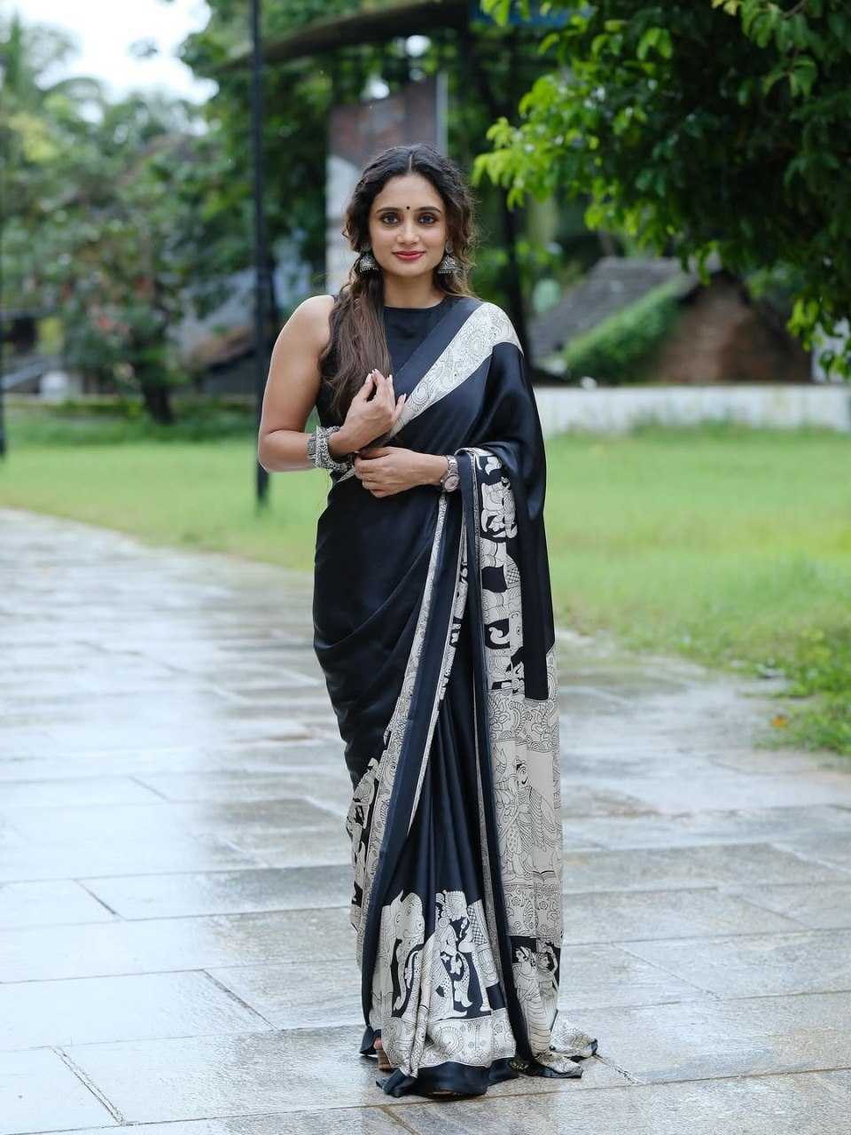 Crepe Silk Ready To Wear Saree 502