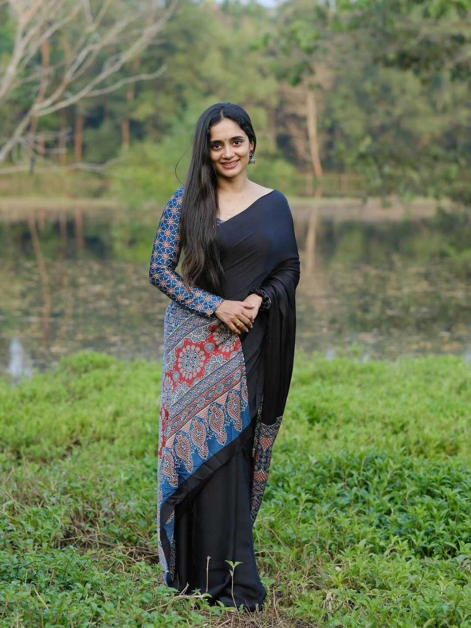 Crepe Silk Ready To Wear Saree 503