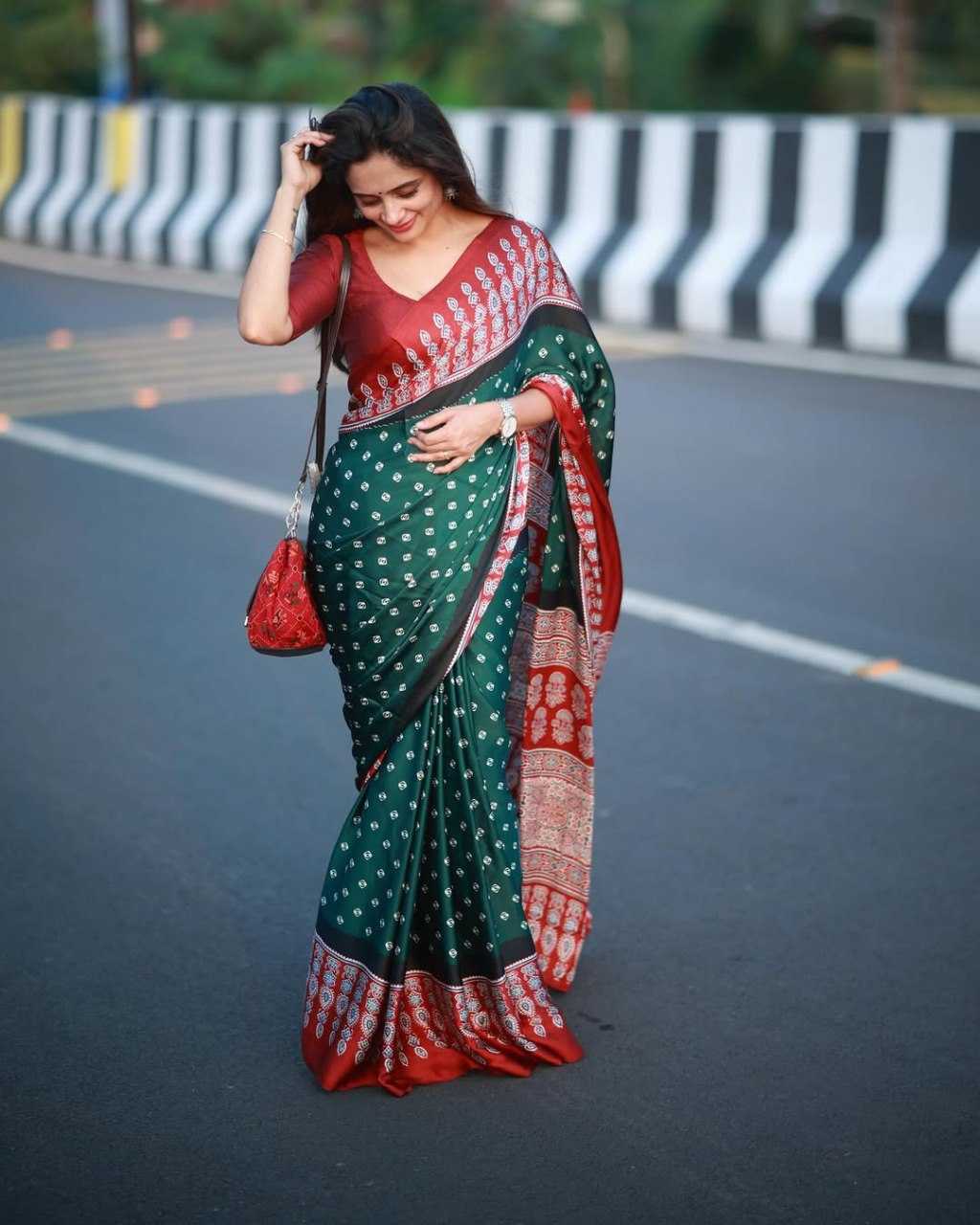 Crepe Silk Ready To Wear Saree 504