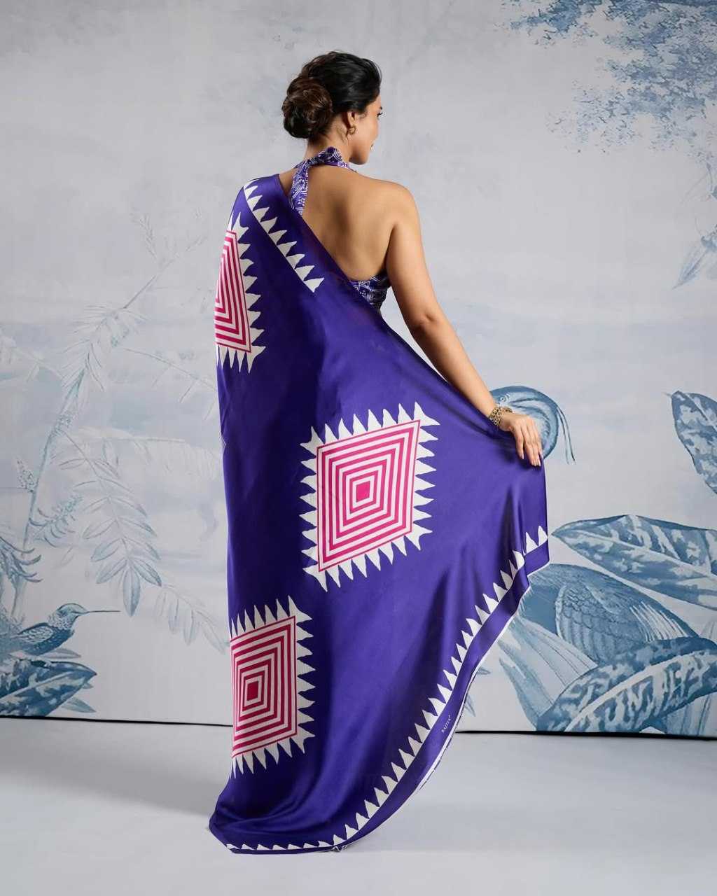 Crepe Silk Ready To Wear Saree in Red