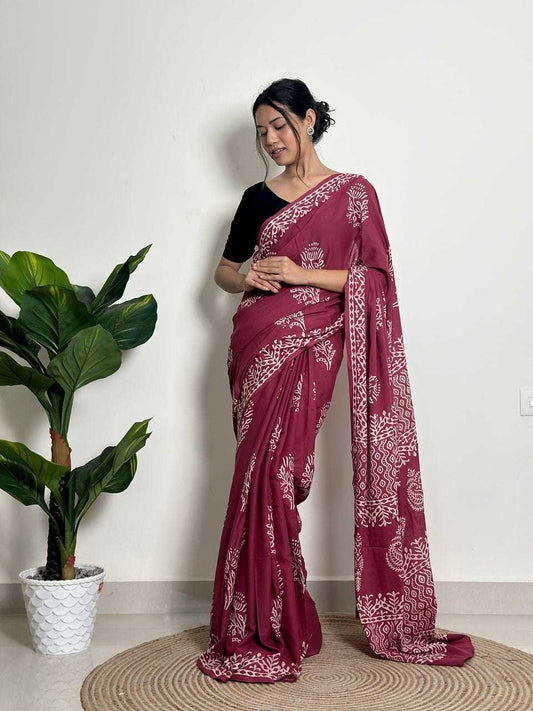 Cotton Ready To Wear Saree 521