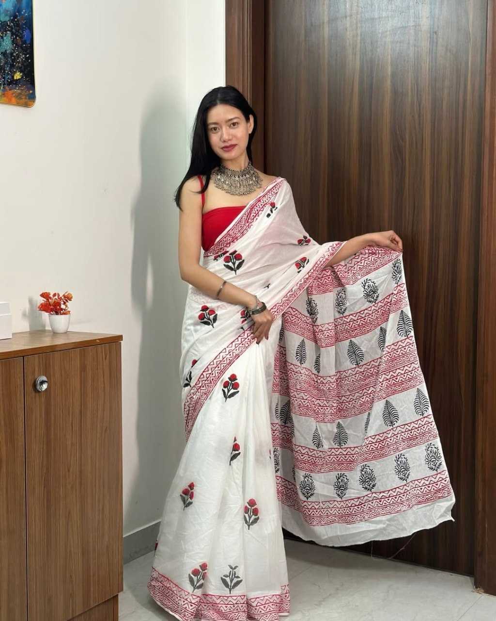 Cotton Ready To Wear Saree 523