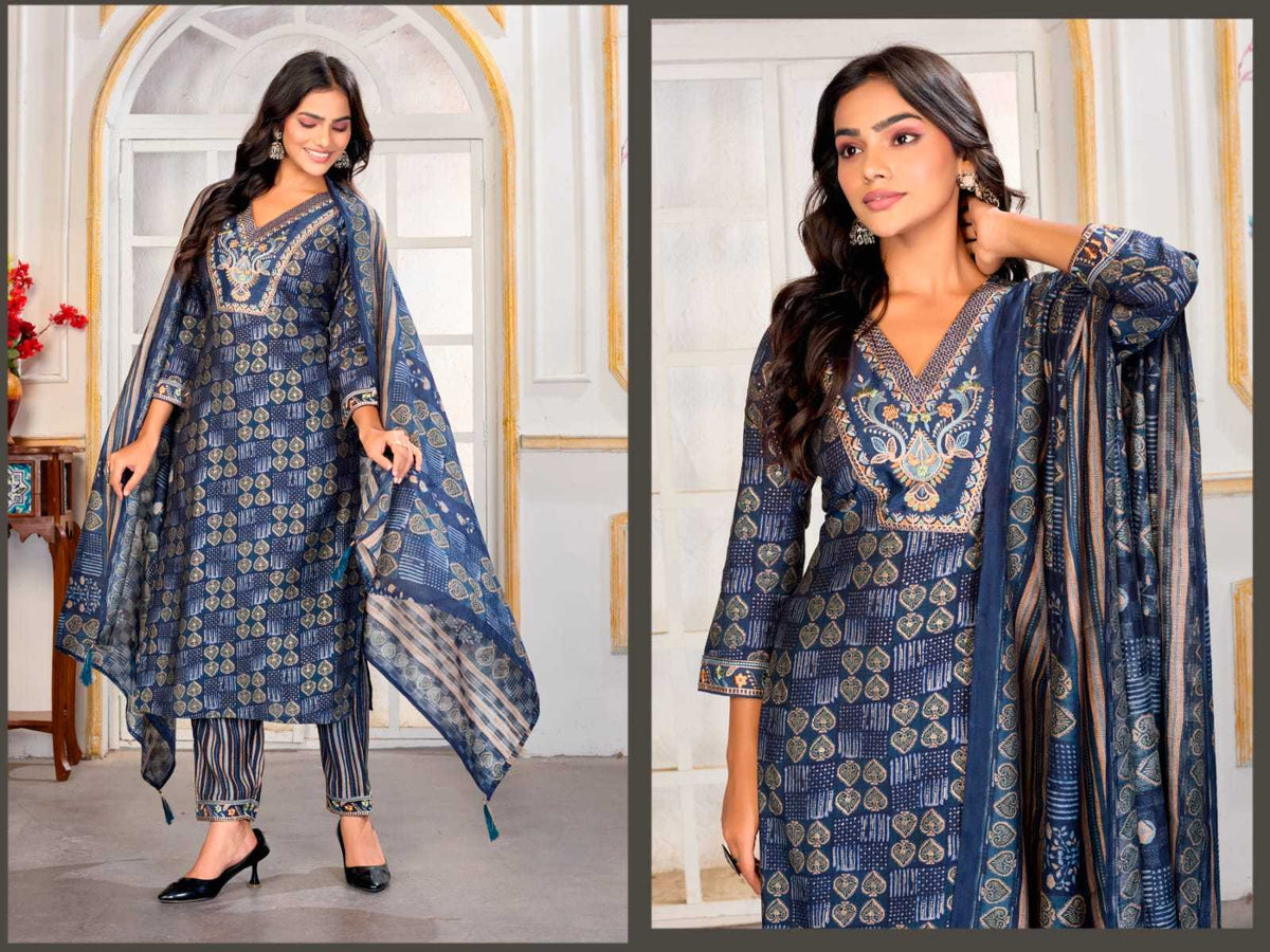 Gori Chanderi Cotton Designer Kurti