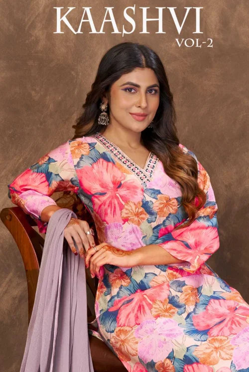 Kaashvi Chanderi Cotton Festive Kurti