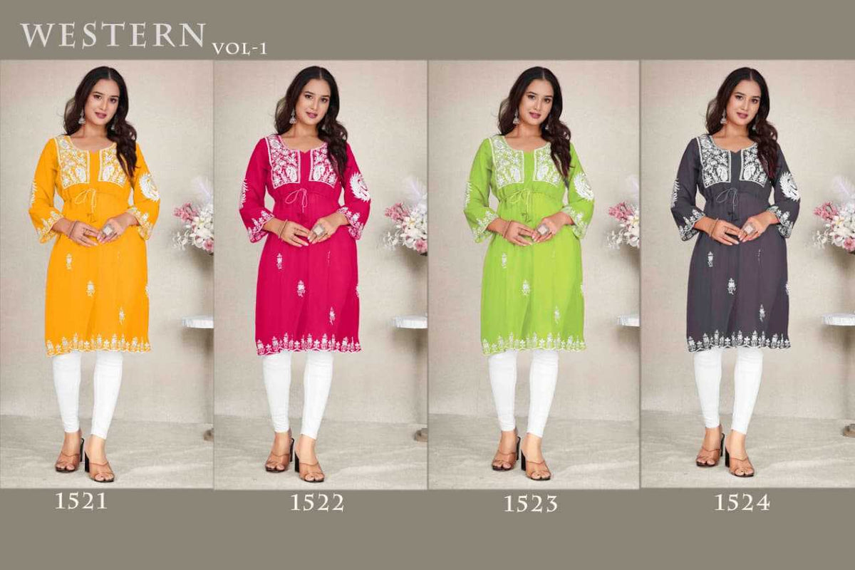 Vol Georgette Designer Kurti