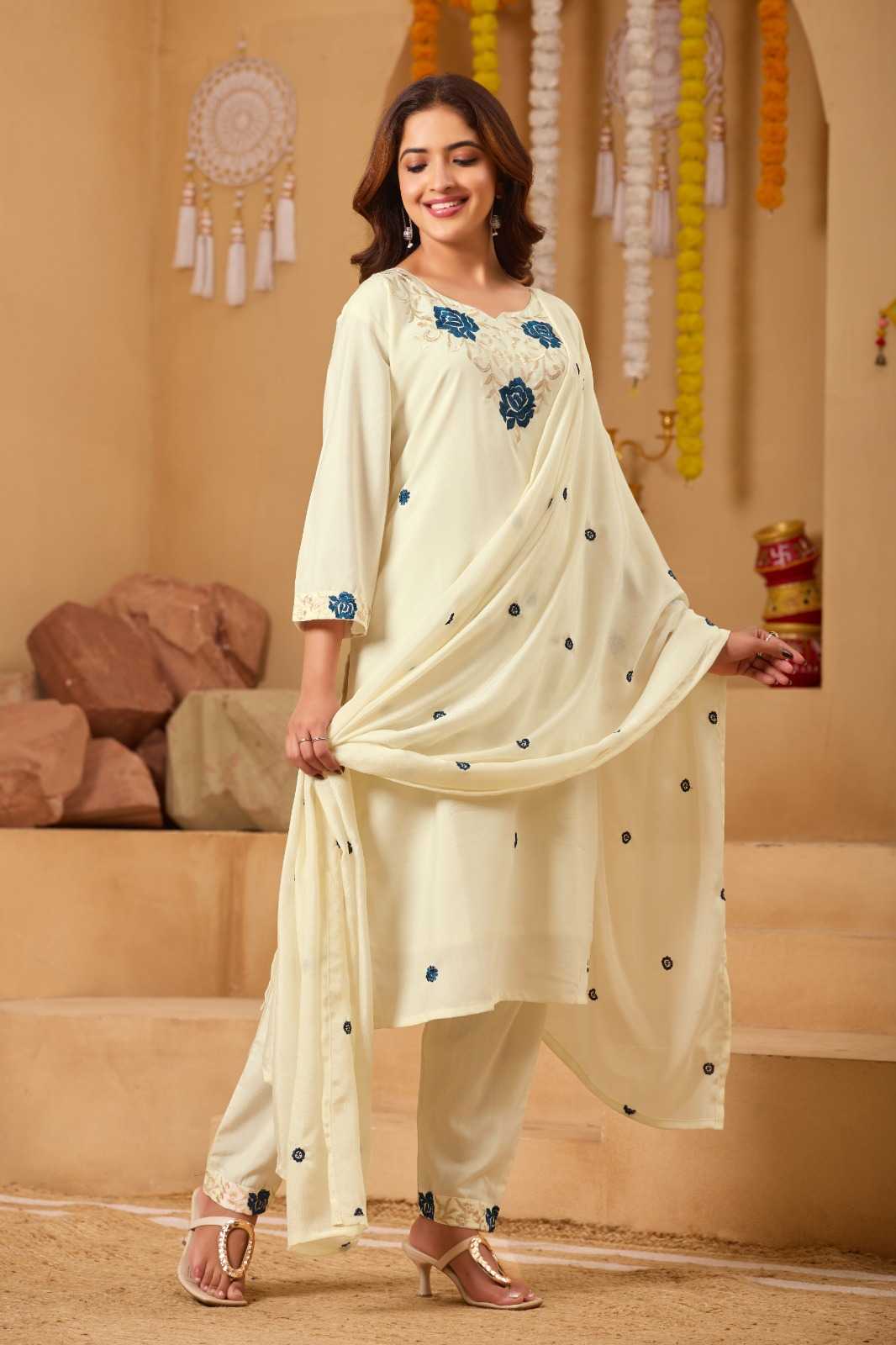 Rayon Embroidery Suit