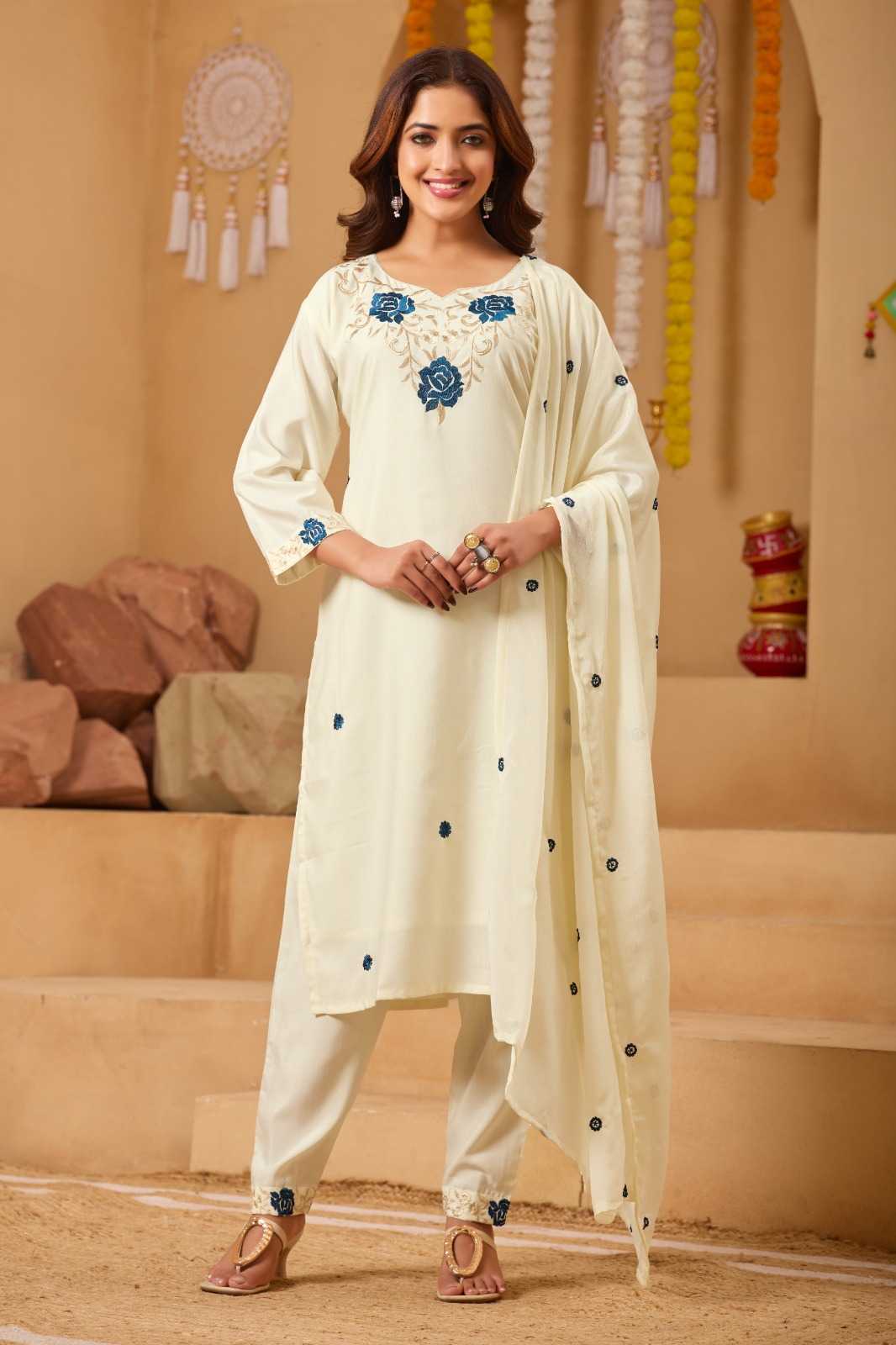 Rayon Embroidery Suit
