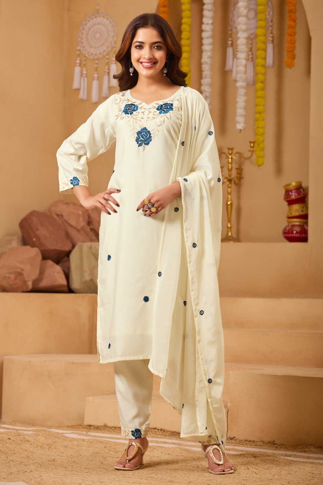 Rayon Embroidery Suit