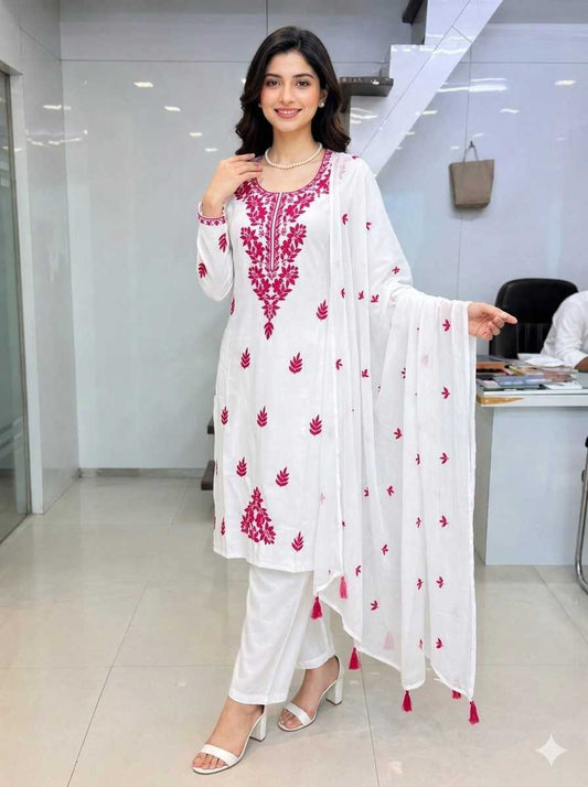 Rayon Embroidery Suit