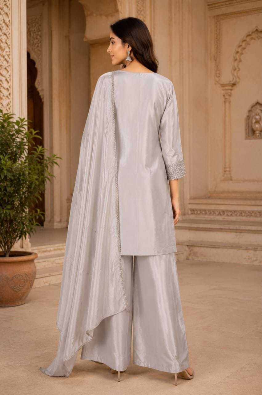 Pure Silk Embroidery Suit