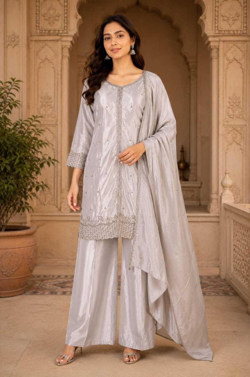 Pure Silk Embroidery Suit