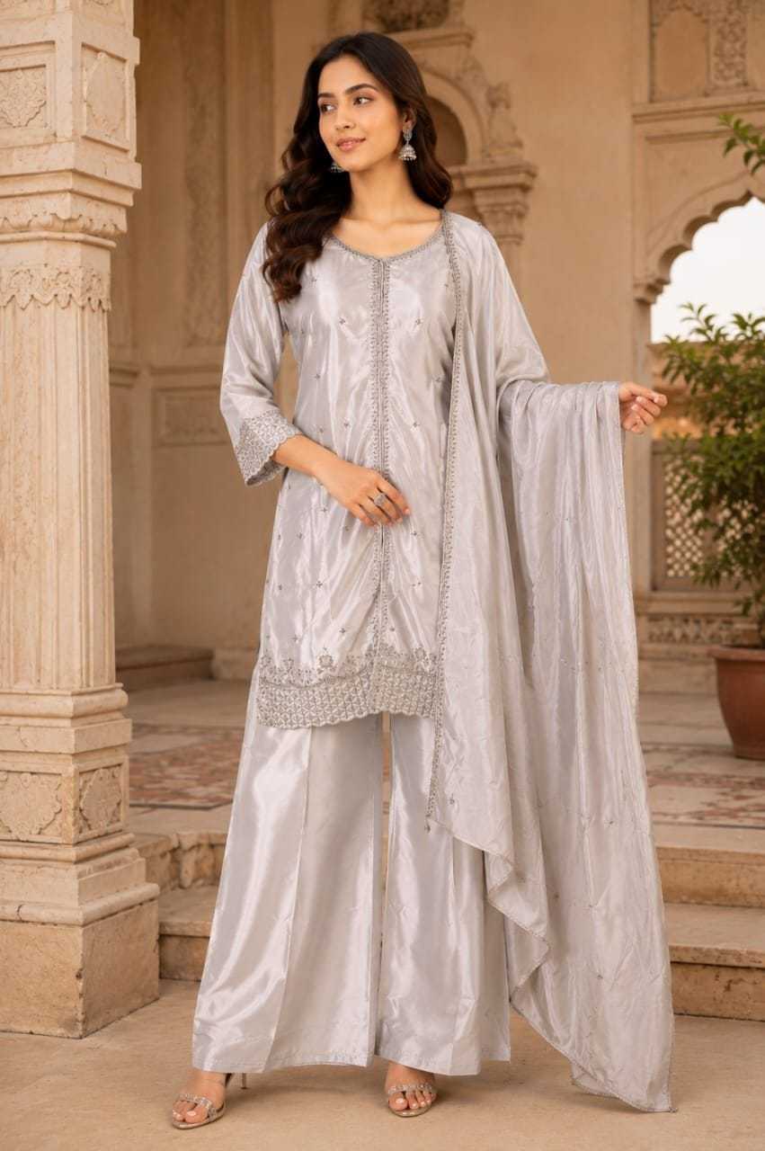 Pure Silk Embroidery Suit