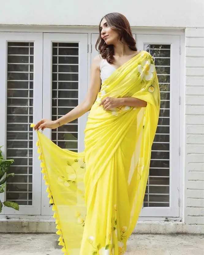 Linen Designer Saree