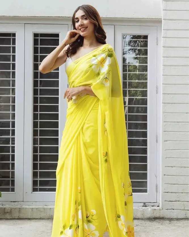 Linen Designer Saree