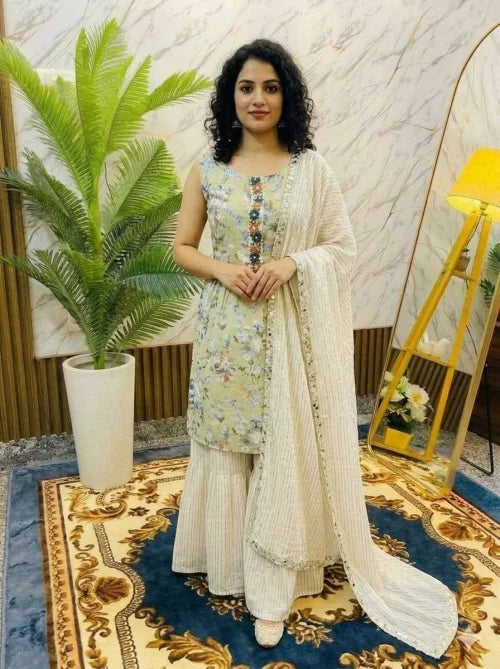 Chin Pure Cotton Printed Suit