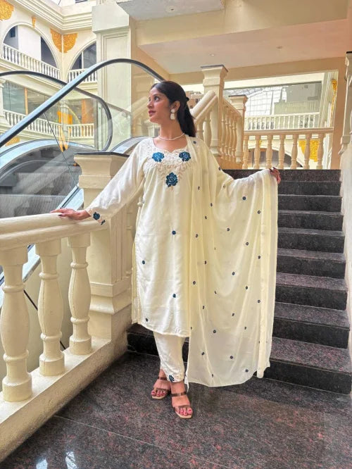 Heavy Rayon Embroidery Suit