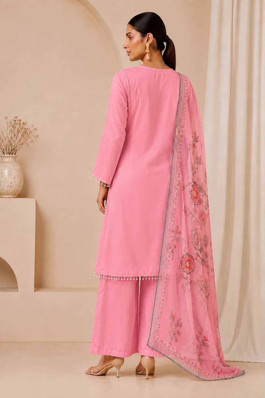 Heavy Vichitra Silk Printed Suit