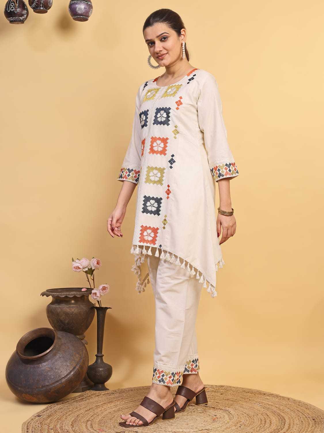 Cotton Embroidery Suit