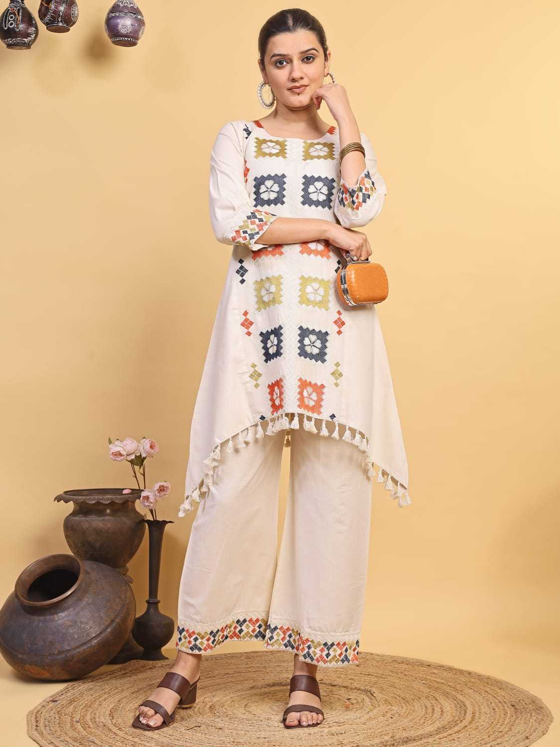 Cotton Embroidery Suit