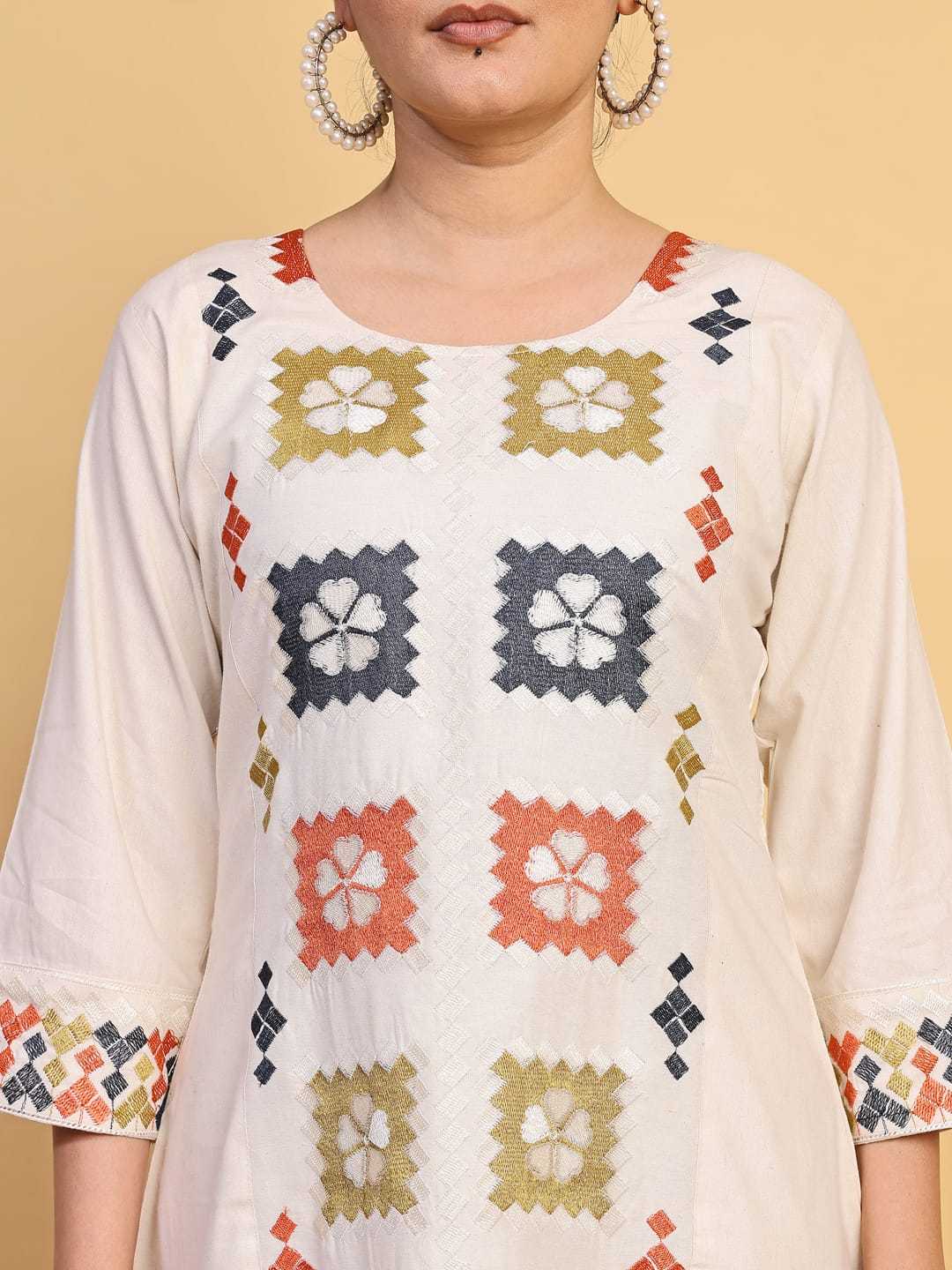 Cotton Embroidery Suit