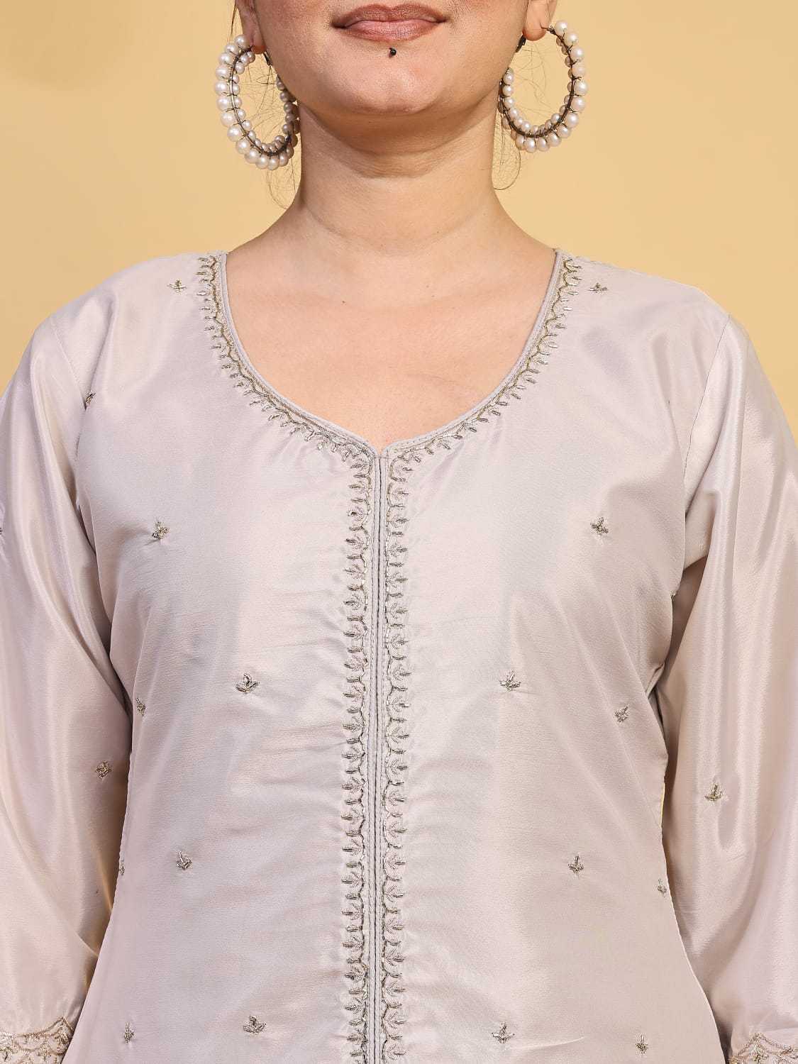 Pure Silk Embroidery Suit