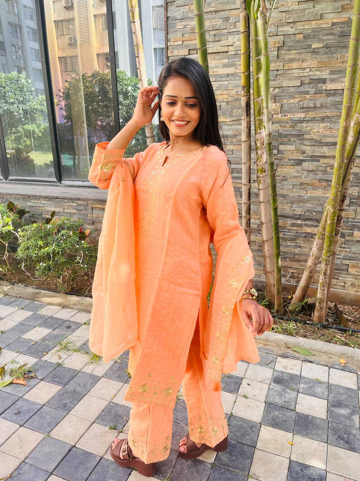Tulshi Pure Cotton Designer Kurti