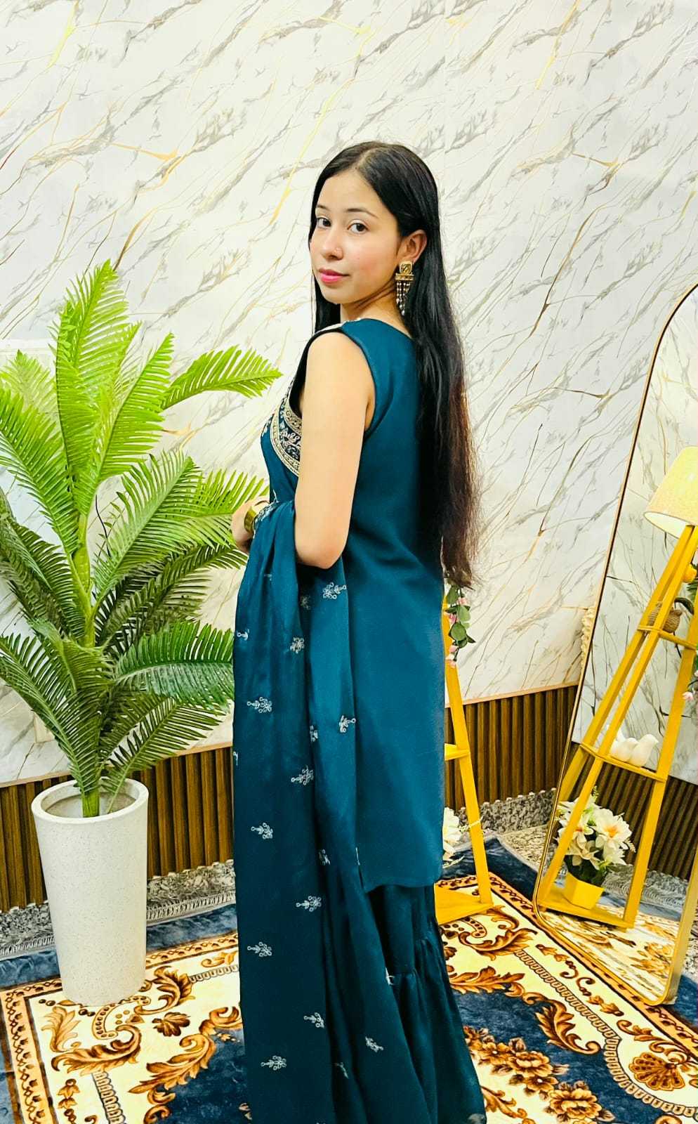 Pure Viscos Embroidery Suit