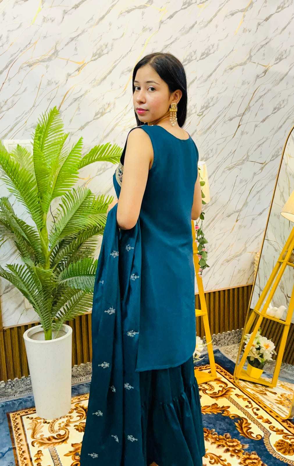 Pure Viscos Embroidery Suit
