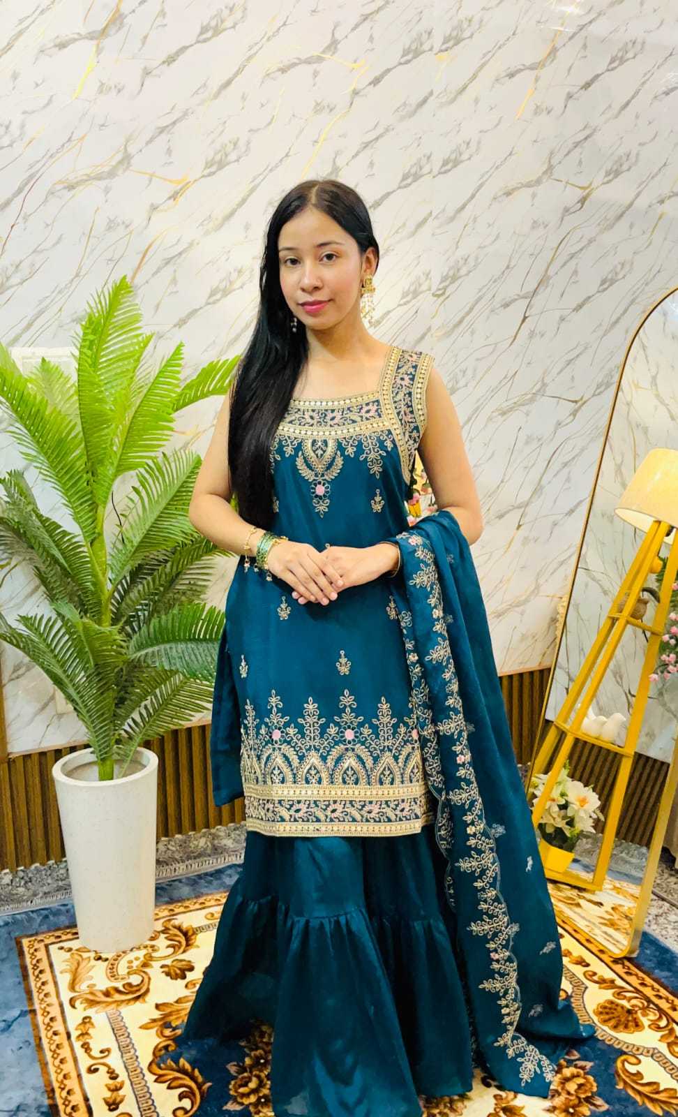 Pure Viscos Embroidery Suit