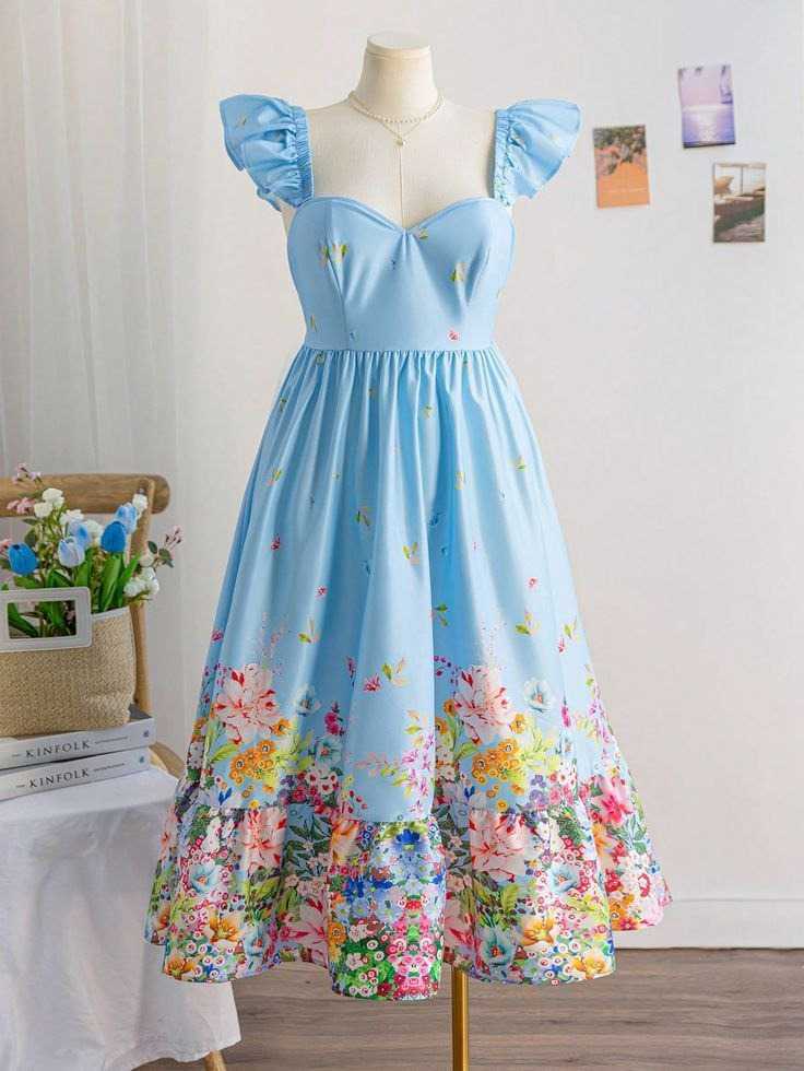 Bloom Soft Silk A-line Dress