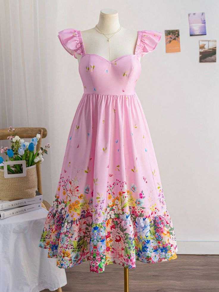 Bloom Soft Silk A-line Dress