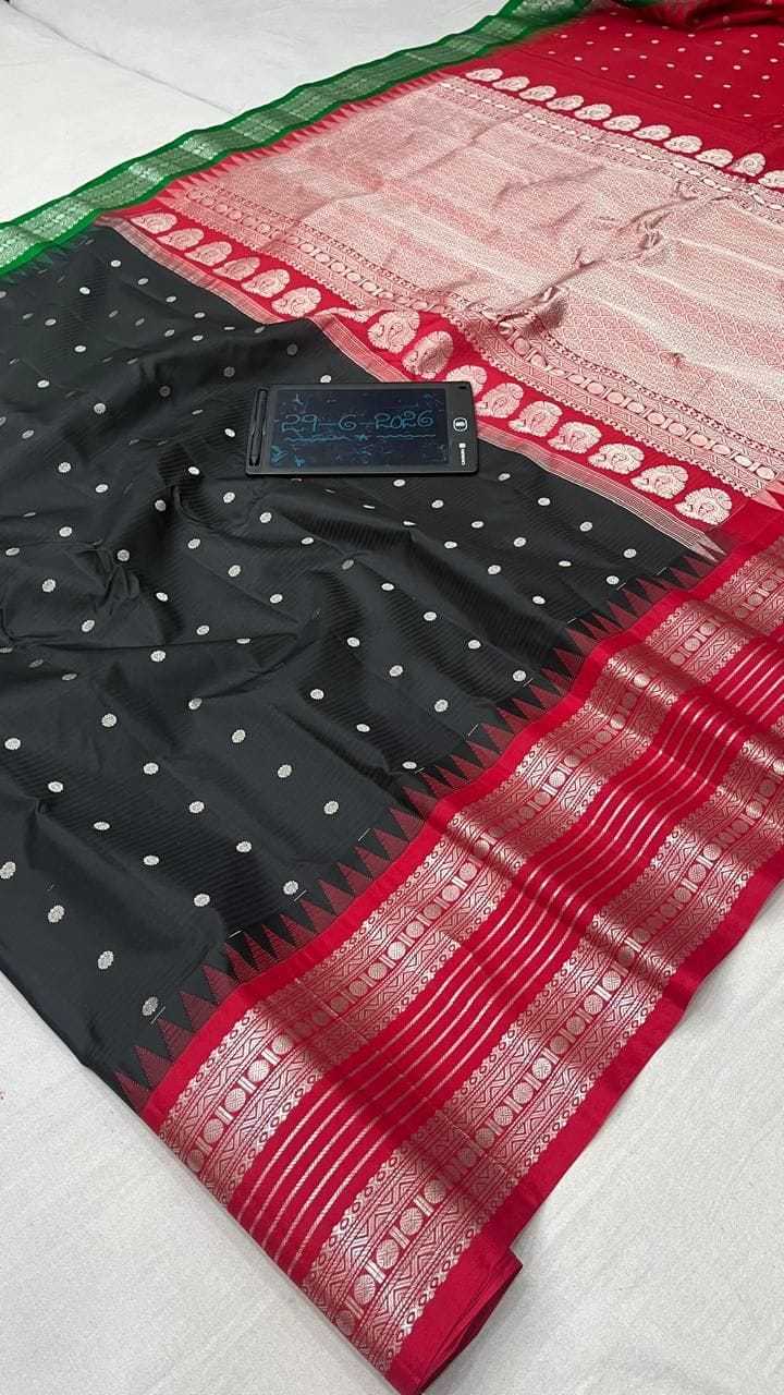 Crepe Silk Designer Saree in Sky Blue