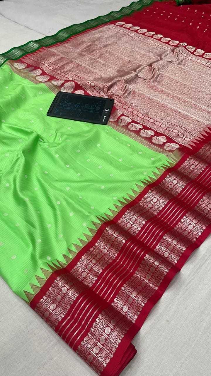 Crepe Silk Designer Saree in Sky Blue