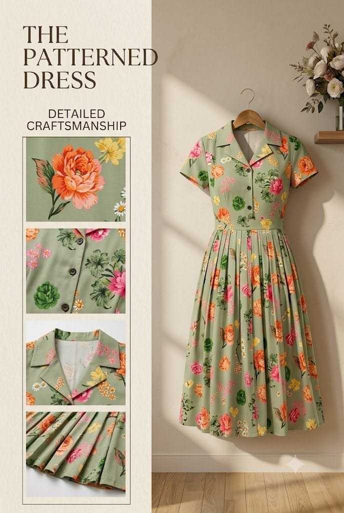 Front Cotton Designer Dress