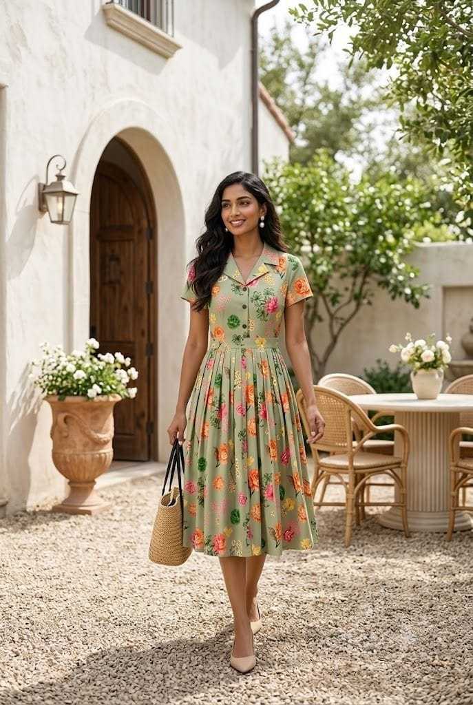 Front Cotton Designer Dress
