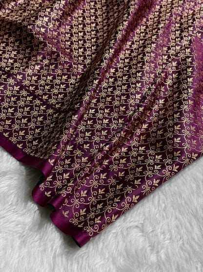 Jaal Satin Silk Designer Saree