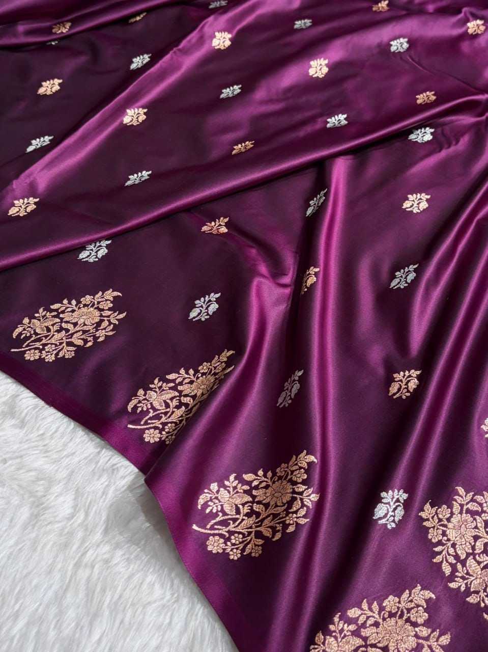 Jaal Satin Silk Designer Saree