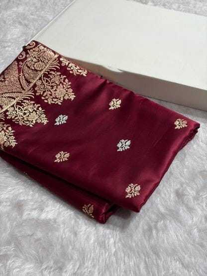 Jaal Satin Silk Designer Saree