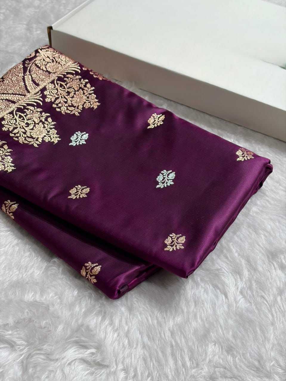 Jaal Satin Silk Designer Saree