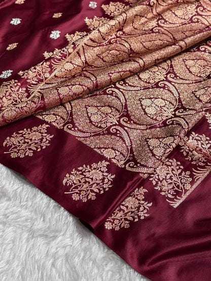 Jaal Satin Silk Designer Saree