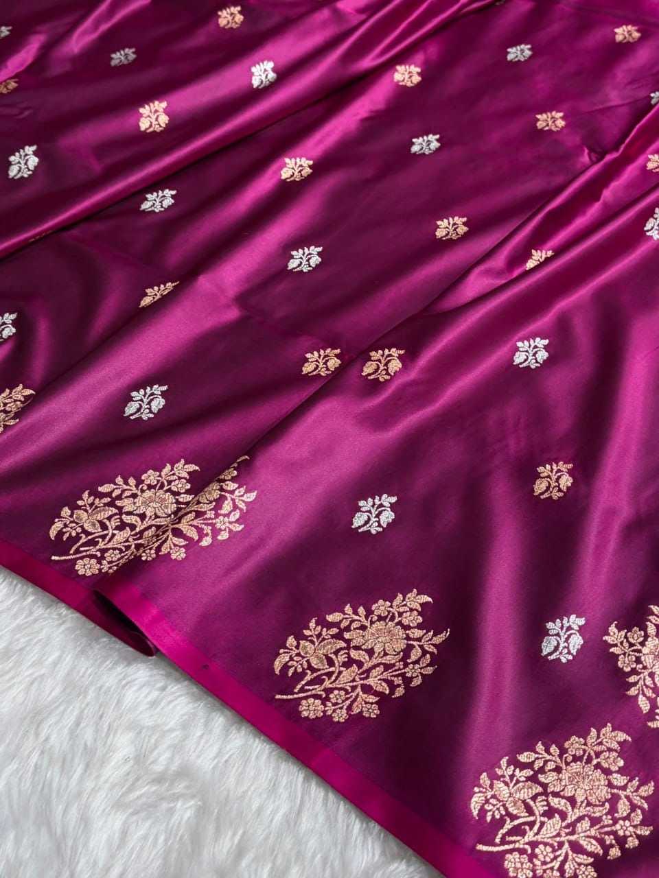 Jaal Satin Silk Designer Saree