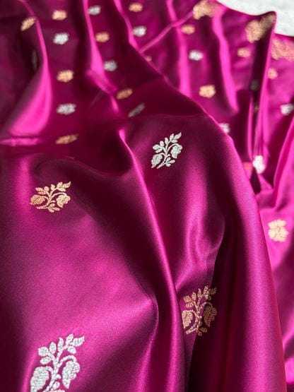 Jaal Satin Silk Designer Saree