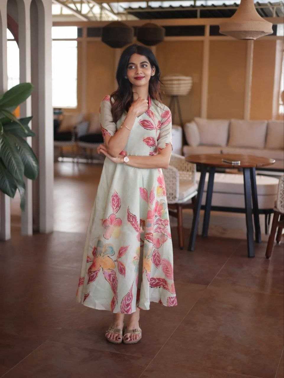 Mint Cotton Maxi Dress