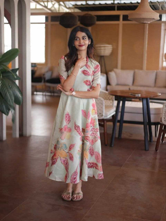 Mint Cotton Maxi Dress