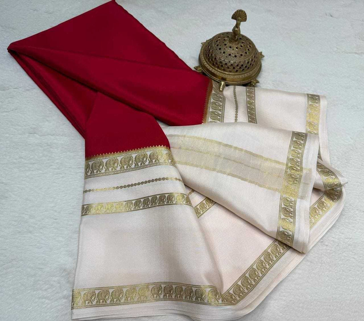 Nylon Mysore Silk Designer Saree