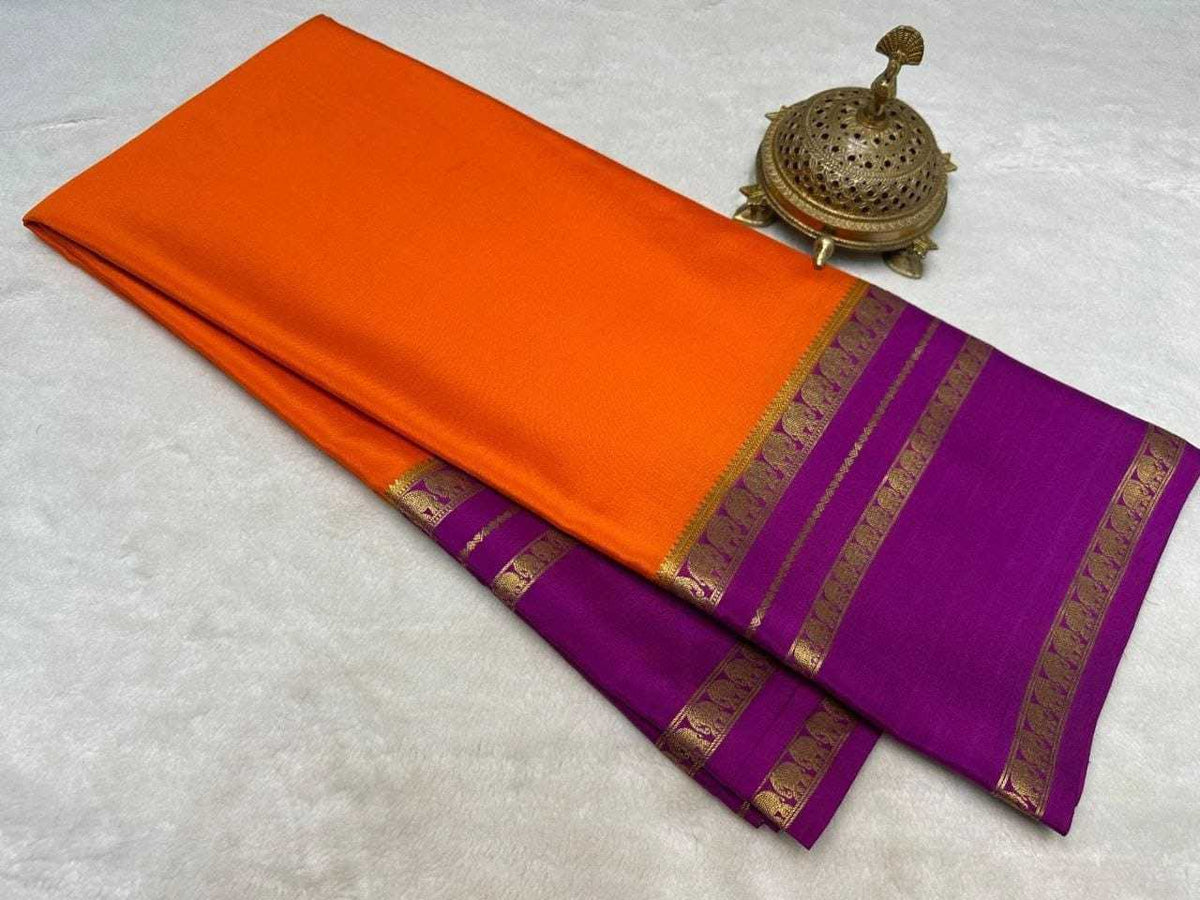 Nylon Mysore Silk Designer Saree