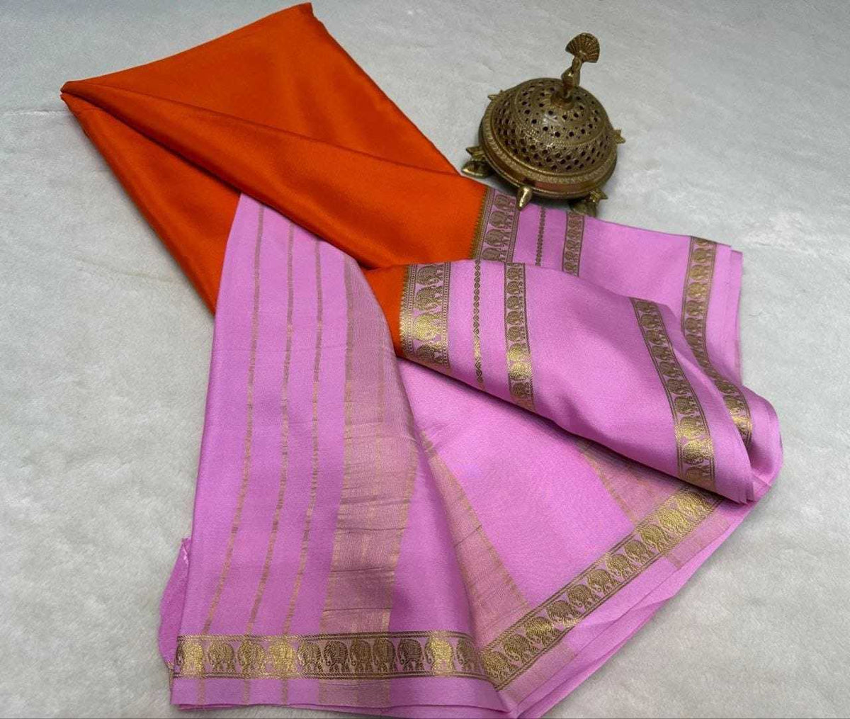 Nylon Mysore Silk Designer Saree