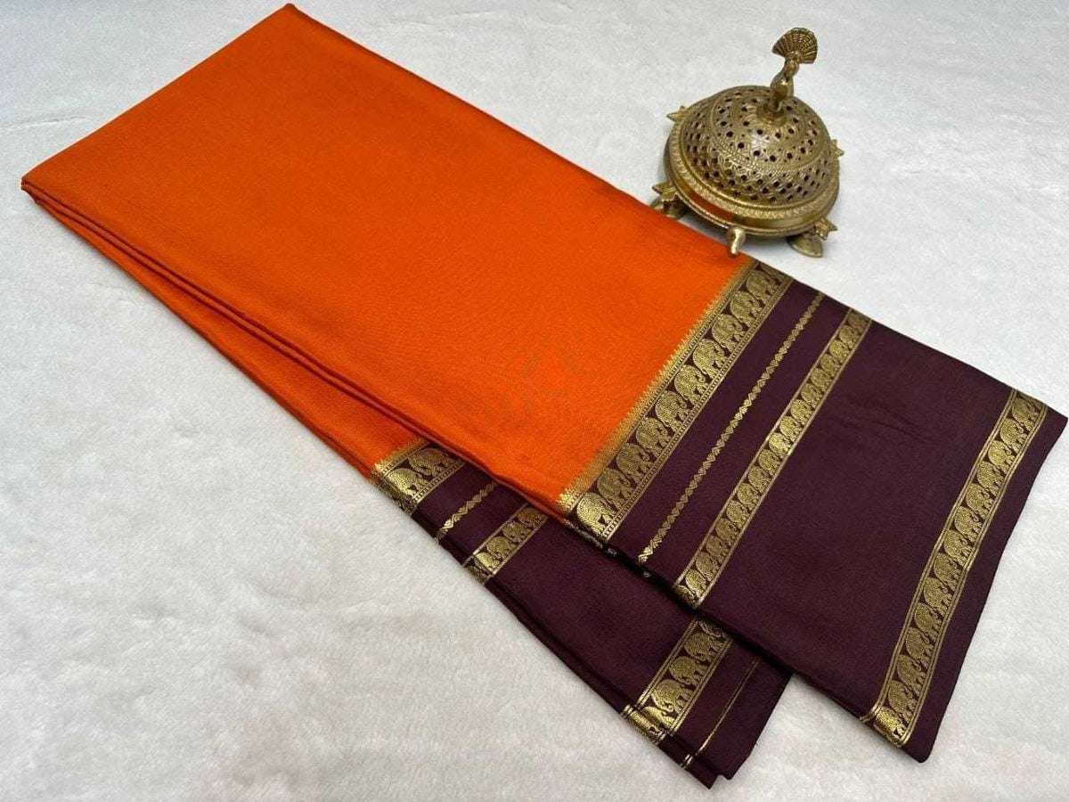 Nylon Mysore Silk Designer Saree
