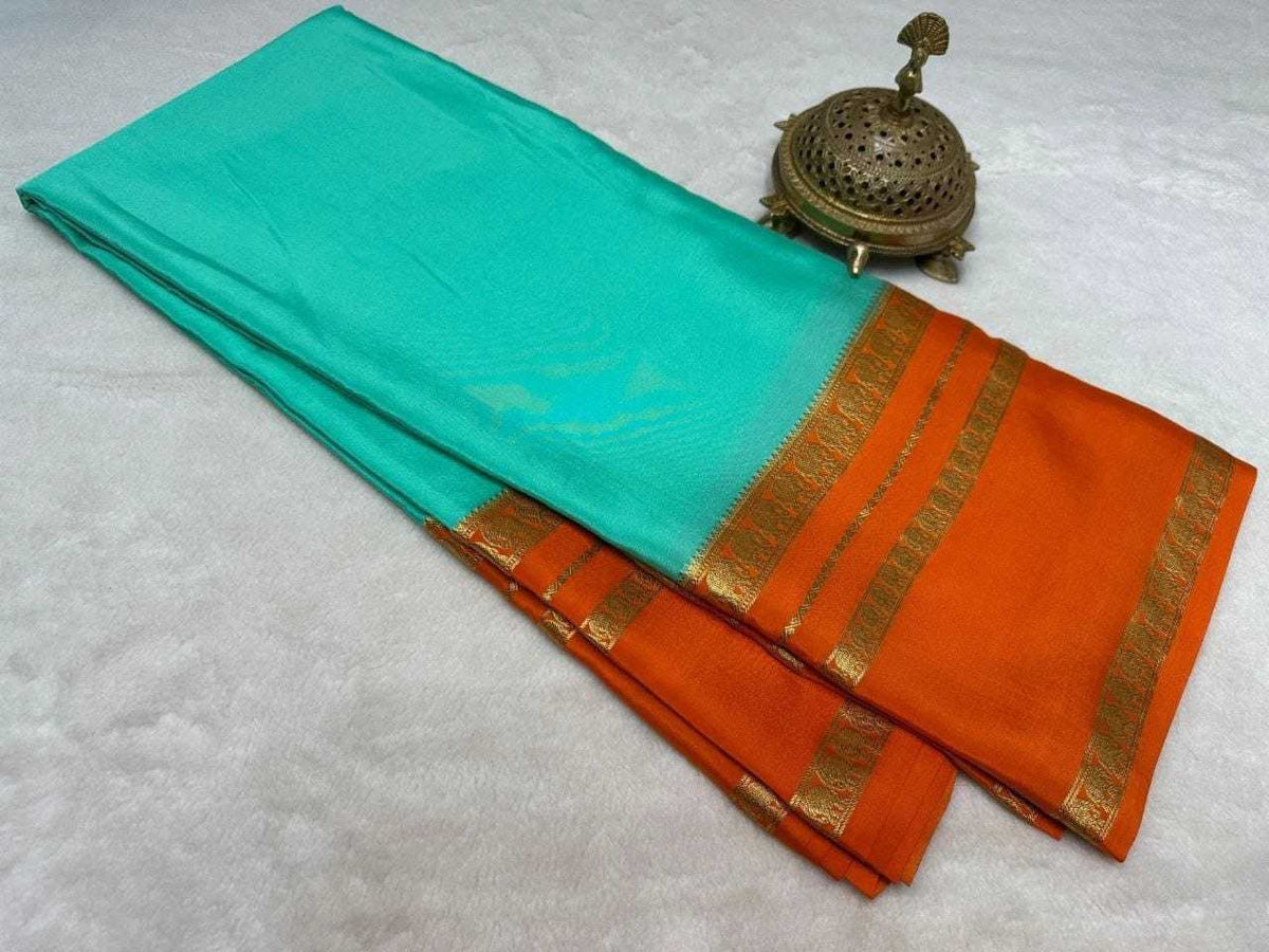Nylon Mysore Silk Designer Saree